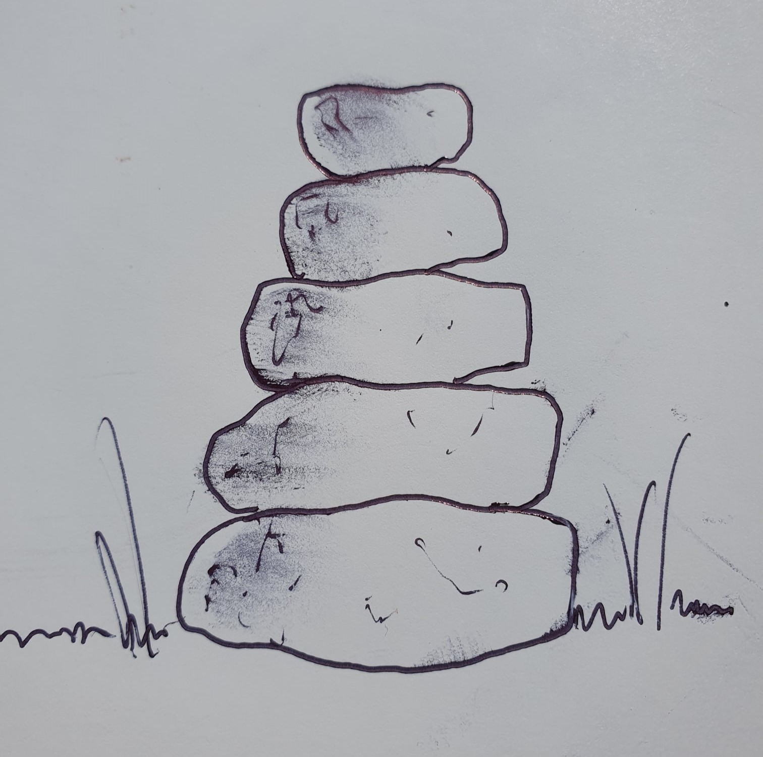 drawing of single dyke dry stone wall