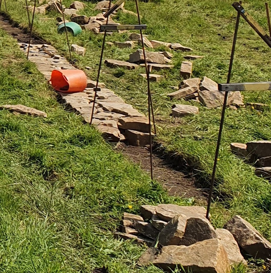 dry stone wall foundations