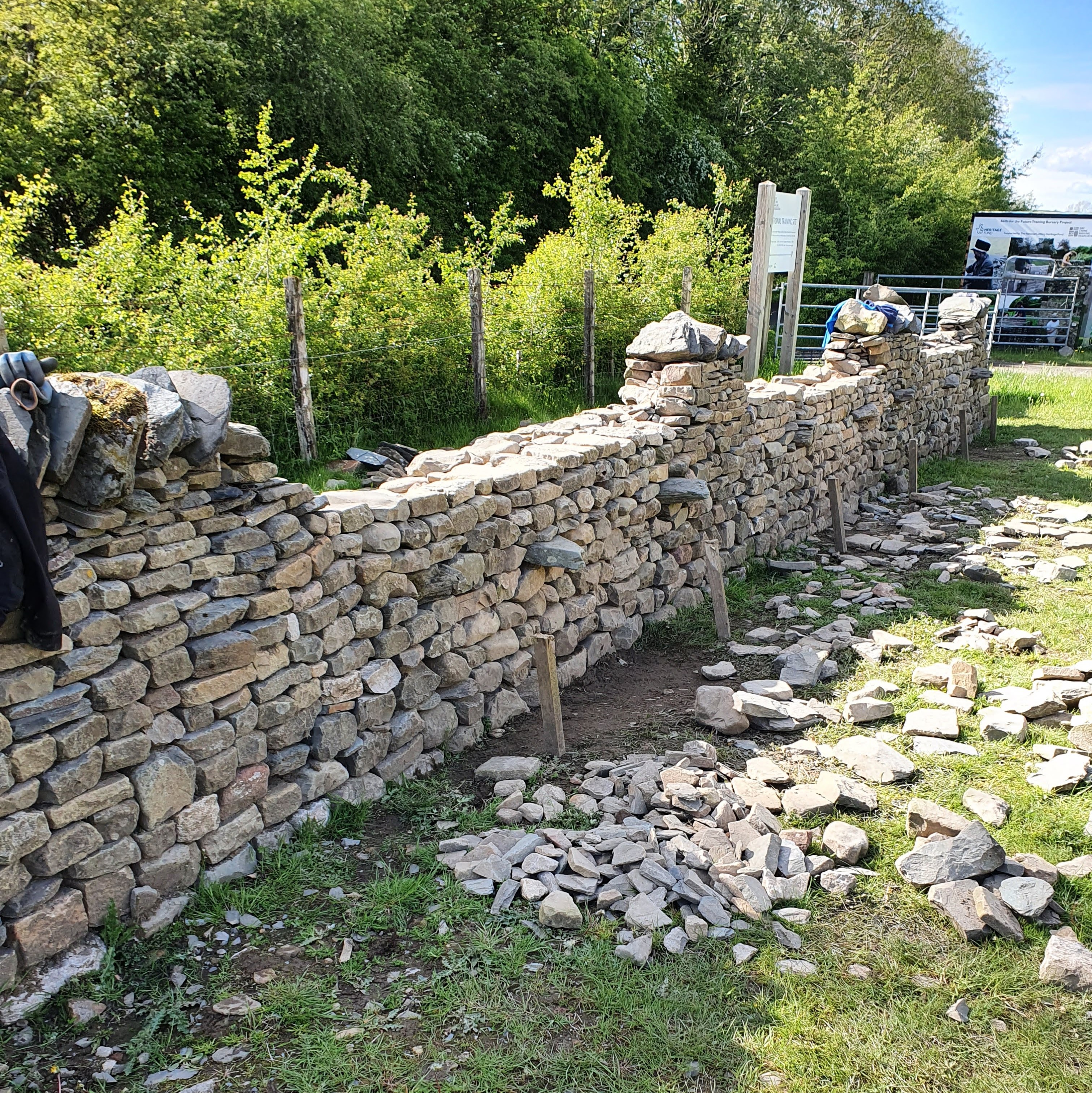 dry stone wall second lift